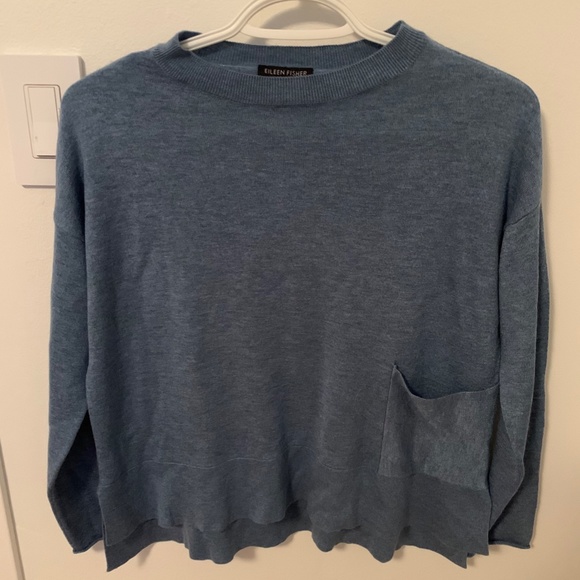 Eileen Fisher Sweater with Front Pocket - Picture 1 of 3